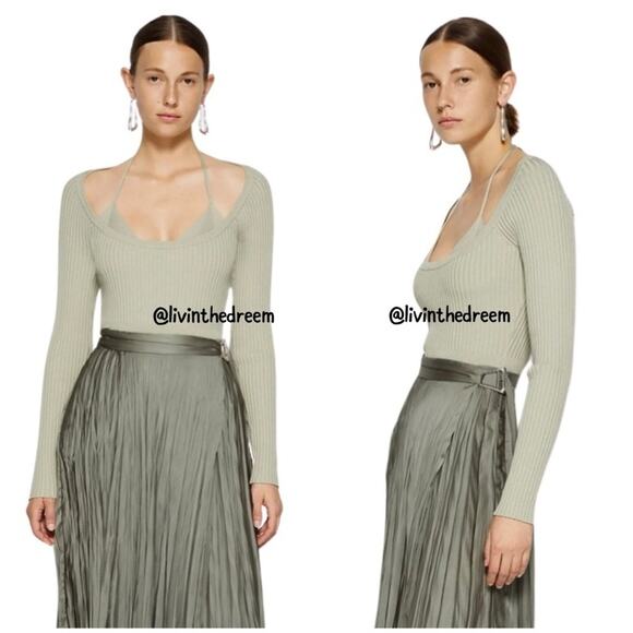 #T98 Jonathan Simkhai Marsh JAYLINE BRALETTE PULLOVER SZ L $395 - Picture 5 of 16